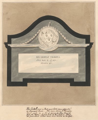 Mémorial à un Poète, Richard Tickell de l