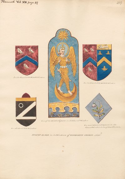 Vitrail dans les fenêtres de l