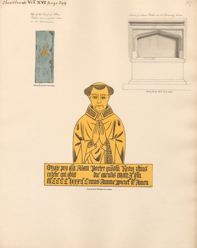 Tombe et plaque de cuivre d