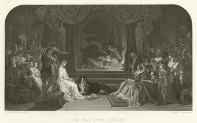 La scène de la pièce dans Hamlet - Daniel Maclise