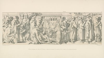 Guillaume montre les reliques de Saint-Valery pour apaiser le mécontentement d
