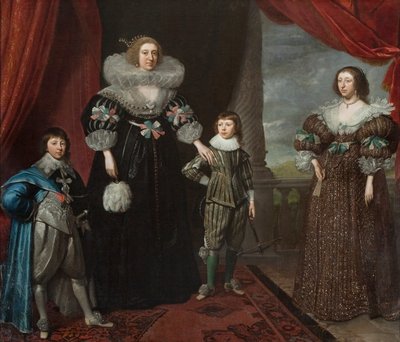 Christian Bruce, Comtesse de Devonshire, et ses enfants, vers 1629 - Daniel Mytens