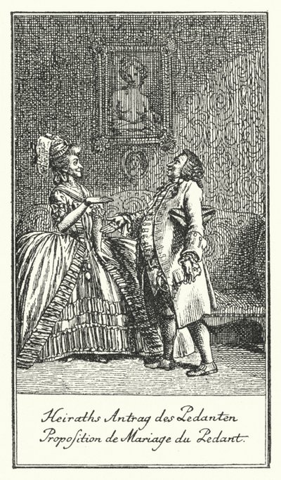 Proposition de mariage du pédant - Daniel Nikolaus (after) Chodowiecki