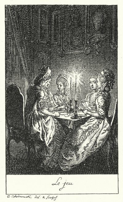 Le Jeu (gravure) - Daniel Nikolaus (after) Chodowiecki