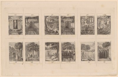 12 planches illustrant « Élégie sur une paysanne » de Holty - Daniel Nikolaus Chodowiecki