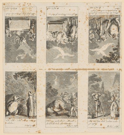 Feuilles 4-9 pour « La Tempête » de Shakespeare - Daniel Nikolaus Chodowiecki