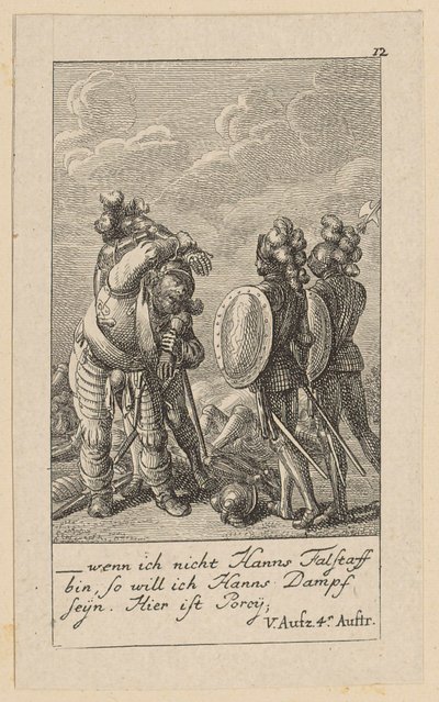 Planche 12 pour le « Roi Henri IV » de Shakespeare - Daniel Nikolaus Chodowiecki