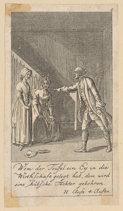 Planche 6 pour « Intrigue et amour » de Schiller - Daniel Nikolaus Chodowiecki
