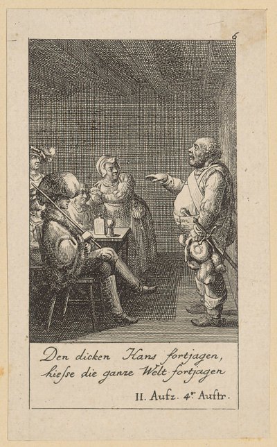 Planche 6 pour le « Roi Henri IV » de Shakespeare - Daniel Nikolaus Chodowiecki