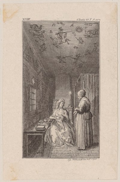 Clarisse en prison - Daniel Nikolaus Chodowiecki