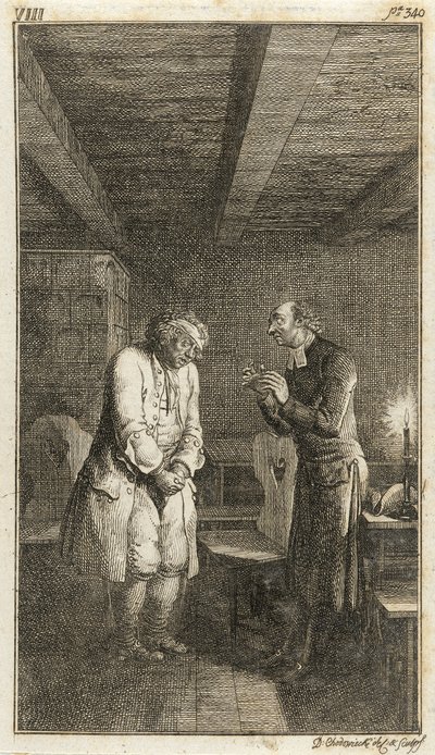 Illustration pour « Léonard et Gertrude ou les coutumes du village » de Henry Pestalozzi - Daniel Nikolaus Chodowiecki