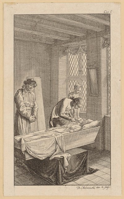 Minchen dans son cercueil - Daniel Nikolaus Chodowiecki
