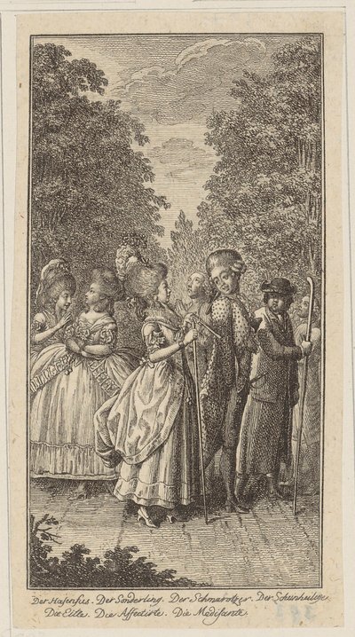 Gravure de titre illustrant les « Portraits » de Westphal, deuxième partie - Daniel Nikolaus Chodowiecki