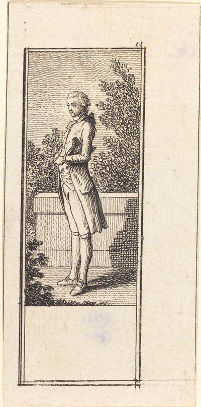 Jeune homme avec chapeau sous le bras - Daniel Nikolaus Chodowiecki