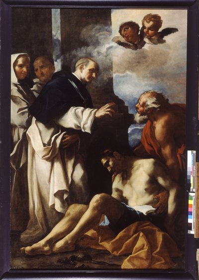 Saint Anthelme soignant un malade - Daniel Seiter
