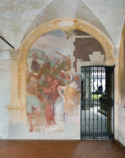 Jésus avec la croix au Calvaire et la rencontre avec les Saintes Femmes - Daniele Crespi