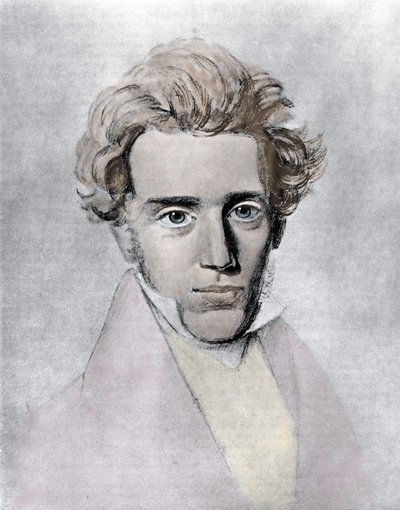 Søren Aabye Kierkegaard, c.1840 - Danish School