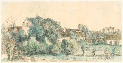 Vue vers le presbytère et l
