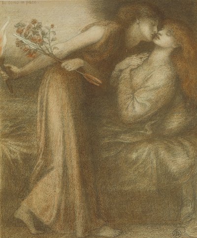 Le rêve de Dante le jour de la mort de Béatrice Io sono in pace, 1875 - Dante Gabriel Charles Rossetti