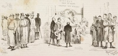Pèlerins allemands à Rome, gravure de Dante Paolocci et Canedi, de L