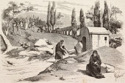 Dans le camp néfaste, Rome Vaincue par Alexandre Parodi, Acte V, gravure de Dante Paolocci d