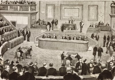 Session du 26 juillet du Sénat italien, Rome, Italie, gravure d