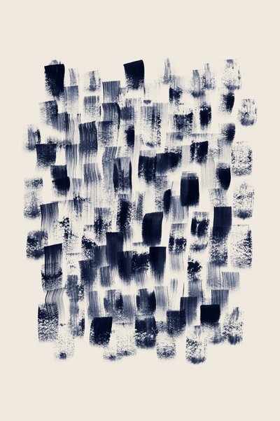 Abstrait aux touches de pinceau bleu marine - Danushka Abeygoda