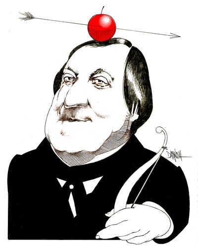 Gioachino Rossini, 2024 (dessin numérique au crayon de couleur) - Dariush Radpour