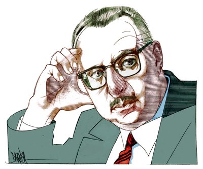Giorgio Manganelli, 2021 (dessin numérique au crayon de couleur) - Dariush Radpour