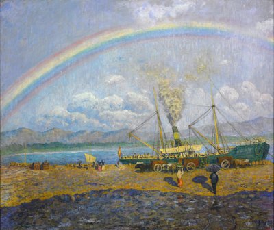 La pluie qui tombe. La baie de Santoña. La pluie qui tombe. La baie de Santoña - Darío de Regoyos