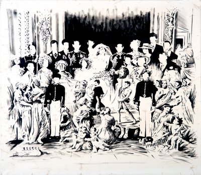 Ballade de Charles et Di, 2016 (huile sur toile) - Darren Coffield