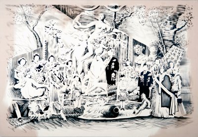 Vénus apportant des armes, 2018 (huile sur toile) - Darren Coffield