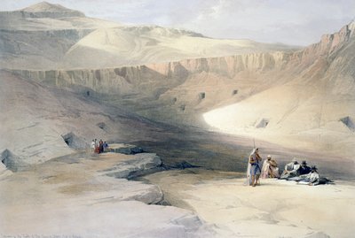 Entrée des tombes des rois à Thèbes, gravure d