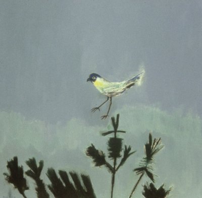 Oiseau étrange atterrissant - David Alan Redpath Michie