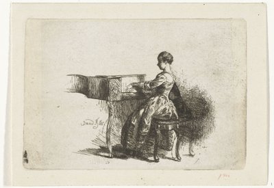 Fille au piano - David Bles