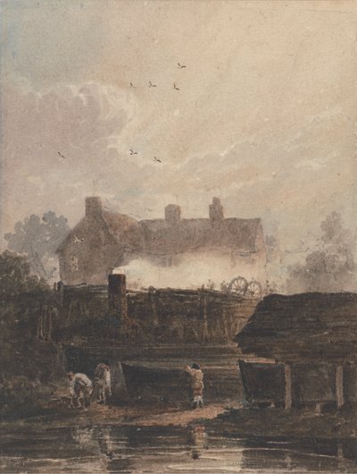 Construction de bateaux - Chantier naval à Birmingham - David Cox