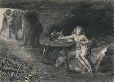 Imogen dans la caverne Cymbeline, vers 1870 - David Desvachez