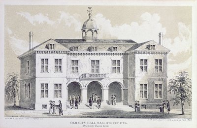 Ancien hôtel de ville, New York, en 1776, de 