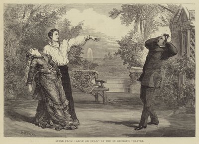 Scène de Vivant ou Mort, au théâtre St George - David Henry Friston