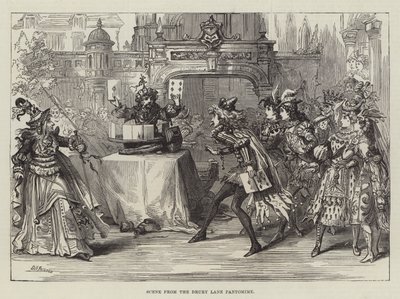 Scène de la pantomime de Drury Lane - David Henry Friston