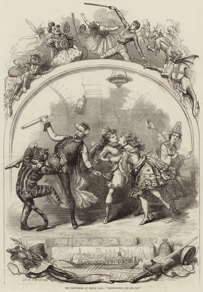 La pantomime à Drury Lane, Whittington et son chat - David Henry Friston