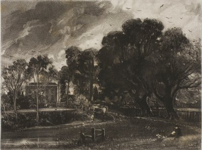 Frontispice du Paysage anglais de M. Constable, East Bergholt, Suffolk - David Lucas