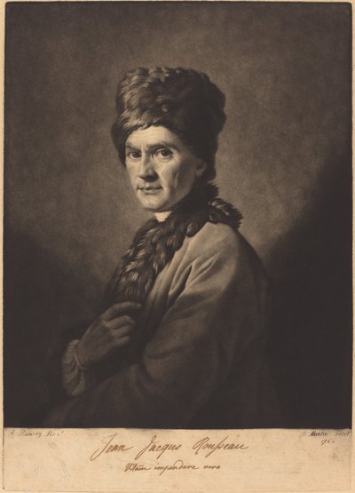 Jean-Jacques Rousseau - David Martin after Allan Ramsay