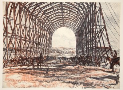 Une écurie sur le Front Occidental, illustration de 
