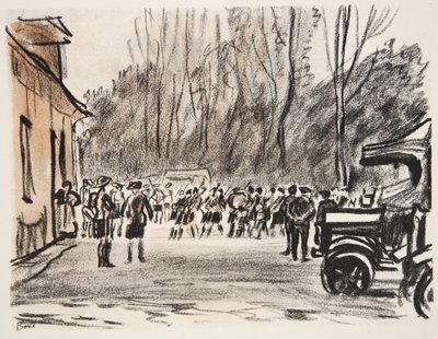 Joueurs de cornemuse écossais, illustration de 