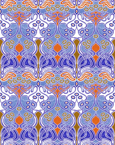 Beauclair Blue Orange, 2018 (technique mixte numérique) - David Newton