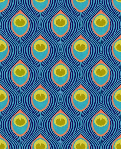 Peacock Cyan, 2019 (technique mixte numérique) - David Newton