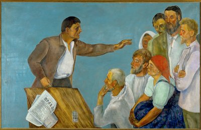 Agitateur (huile sur toile) - David Petrovich Shterenberg