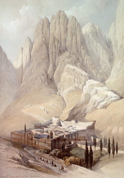 Couvent de Sainte-Catherine avec le mont Horeb, 19 février 1839, planche 118 du Volume III de 