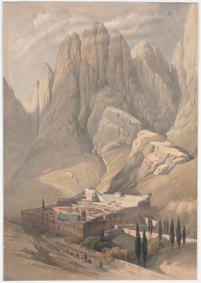 Couvent de Sainte-Catherine avec le Mont Horeb - David Roberts
